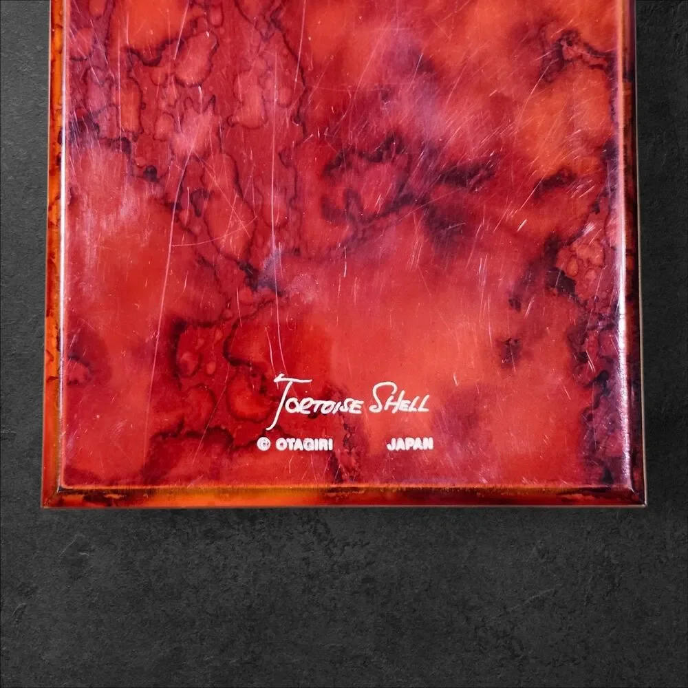 Vintage Otagiri Japan Faux Tortoise Shell Address Book Lacquerware Mid Century